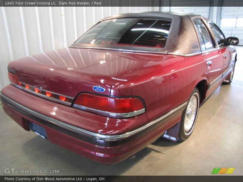 Dark Red Metallic / Red 1993 Ford Crown Victoria LX