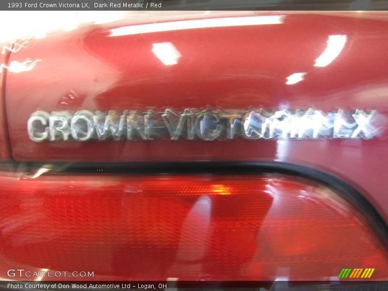 Dark Red Metallic / Red 1993 Ford Crown Victoria LX