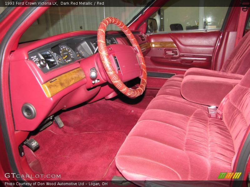 Dark Red Metallic / Red 1993 Ford Crown Victoria LX