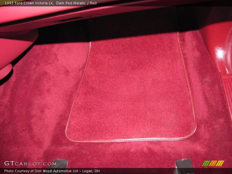 Dark Red Metallic / Red 1993 Ford Crown Victoria LX
