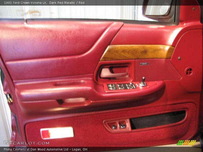 Dark Red Metallic / Red 1993 Ford Crown Victoria LX