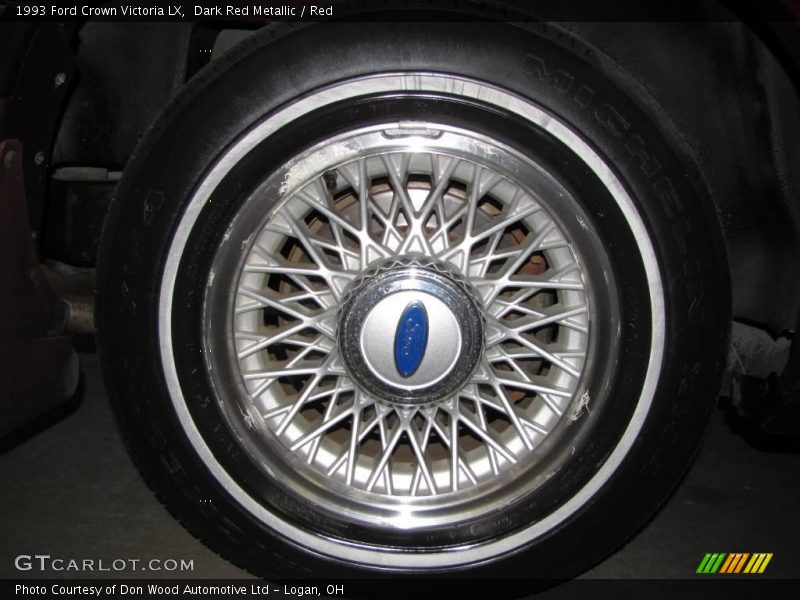 Dark Red Metallic / Red 1993 Ford Crown Victoria LX