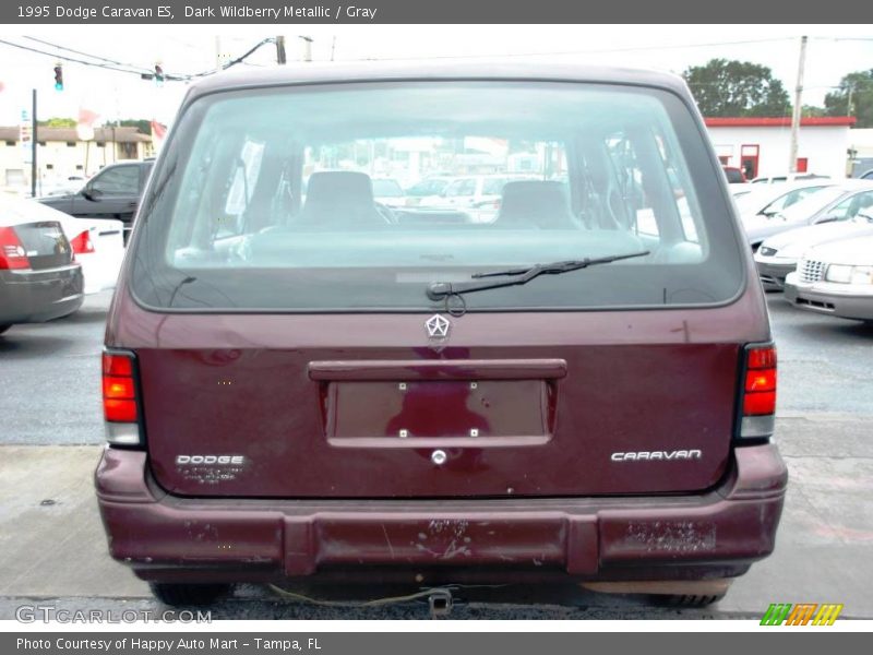 Dark Wildberry Metallic / Gray 1995 Dodge Caravan ES