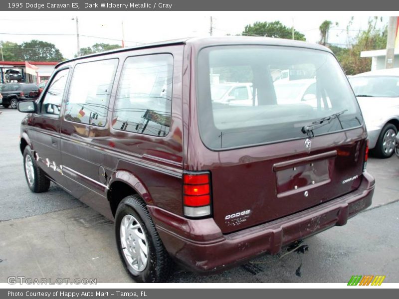 Dark Wildberry Metallic / Gray 1995 Dodge Caravan ES