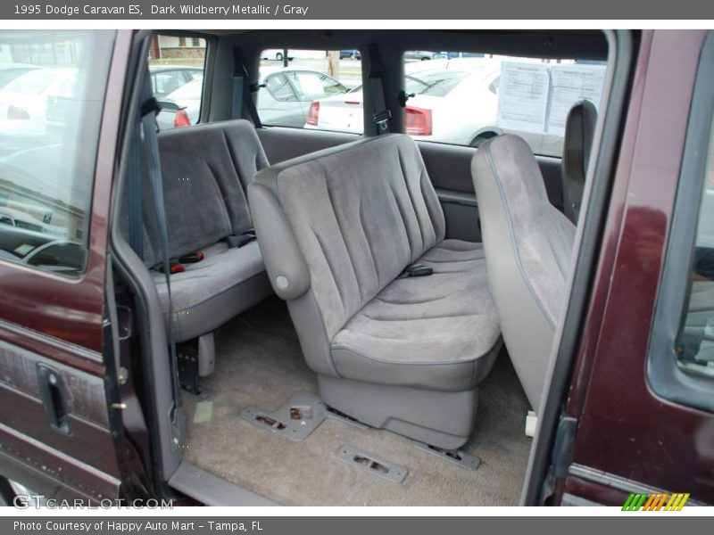 Dark Wildberry Metallic / Gray 1995 Dodge Caravan ES