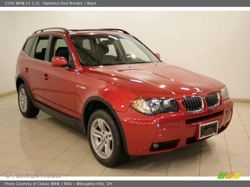 Flamenco Red Metallic / Black 2006 BMW X3 3.0i