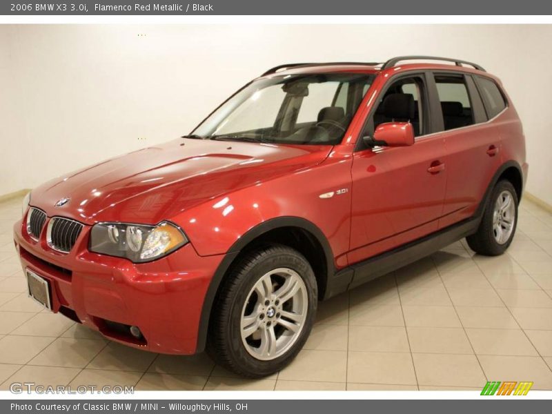 Flamenco Red Metallic / Black 2006 BMW X3 3.0i