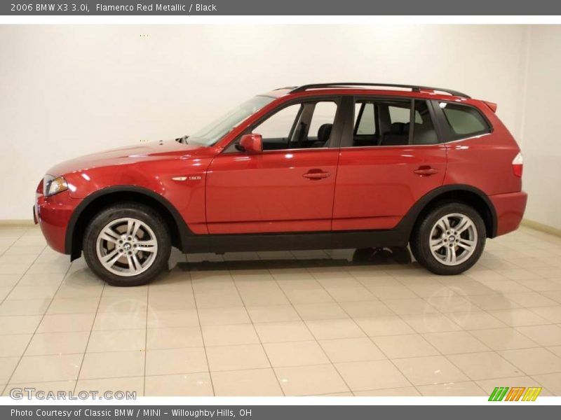 Flamenco Red Metallic / Black 2006 BMW X3 3.0i