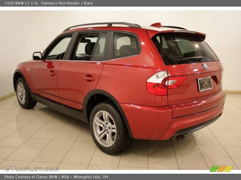 Flamenco Red Metallic / Black 2006 BMW X3 3.0i