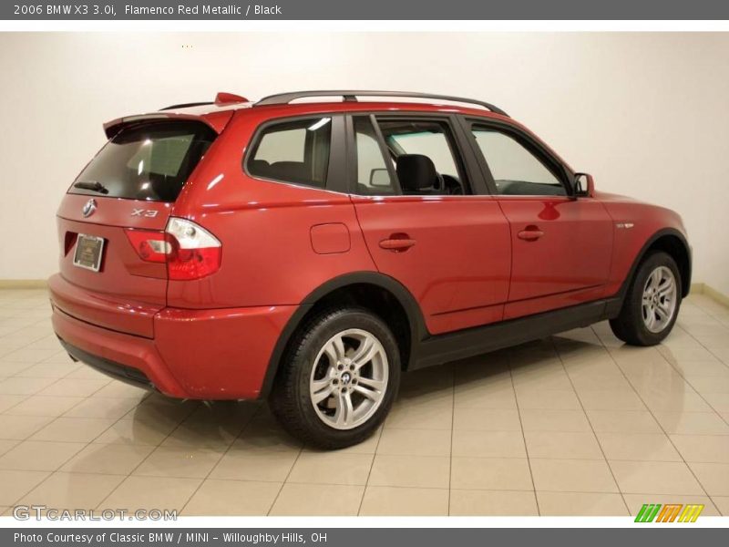 Flamenco Red Metallic / Black 2006 BMW X3 3.0i