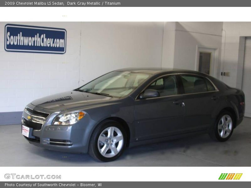 Dark Gray Metallic / Titanium 2009 Chevrolet Malibu LS Sedan