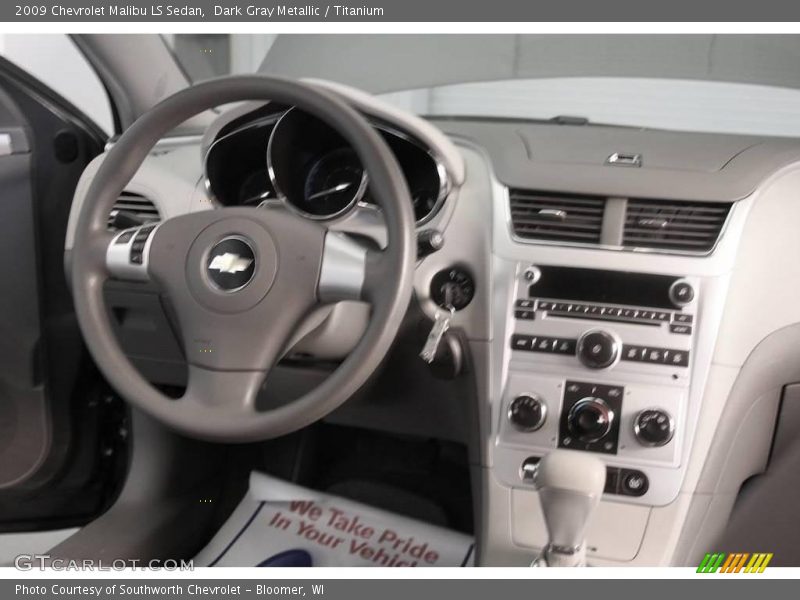 Dark Gray Metallic / Titanium 2009 Chevrolet Malibu LS Sedan
