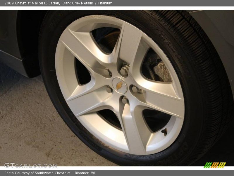 Dark Gray Metallic / Titanium 2009 Chevrolet Malibu LS Sedan
