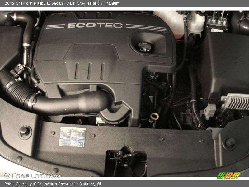 Dark Gray Metallic / Titanium 2009 Chevrolet Malibu LS Sedan