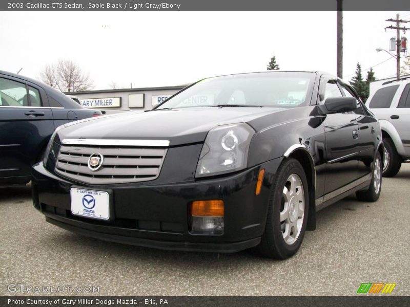 Sable Black / Light Gray/Ebony 2003 Cadillac CTS Sedan