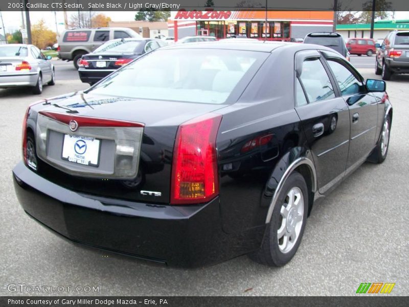 Sable Black / Light Gray/Ebony 2003 Cadillac CTS Sedan