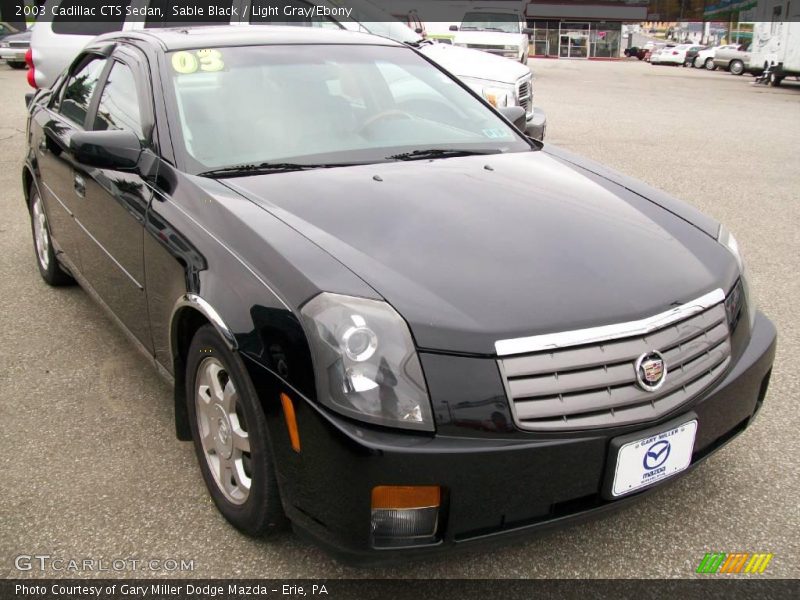 Sable Black / Light Gray/Ebony 2003 Cadillac CTS Sedan
