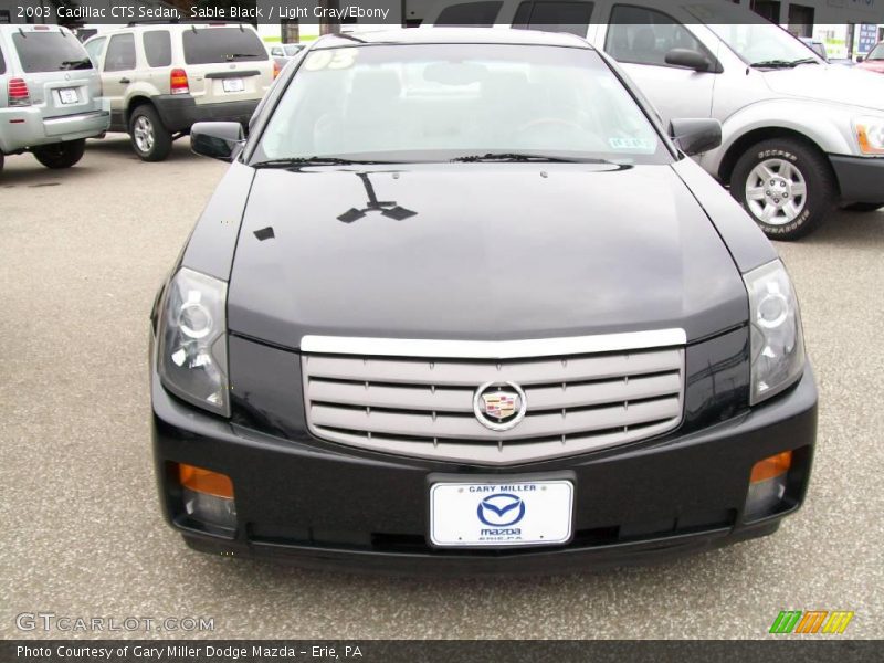 Sable Black / Light Gray/Ebony 2003 Cadillac CTS Sedan