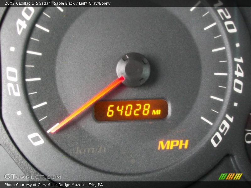 Sable Black / Light Gray/Ebony 2003 Cadillac CTS Sedan