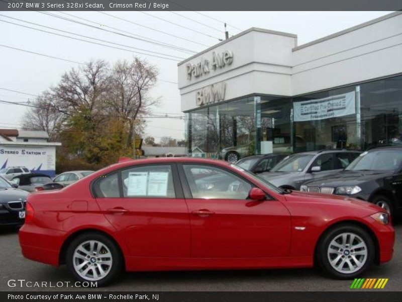 Crimson Red / Beige 2007 BMW 3 Series 328xi Sedan