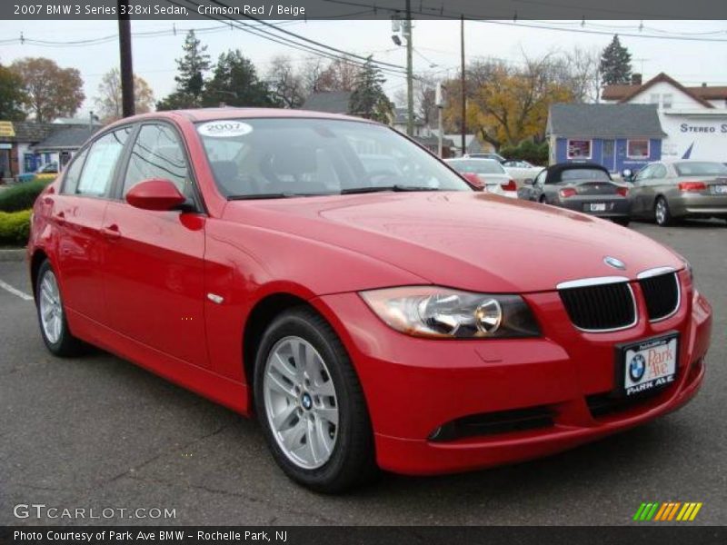 Crimson Red / Beige 2007 BMW 3 Series 328xi Sedan