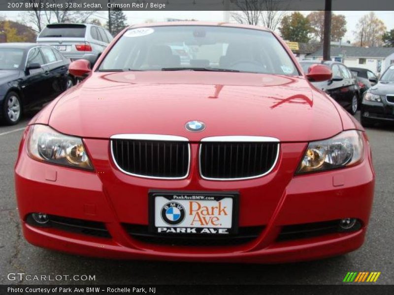 Crimson Red / Beige 2007 BMW 3 Series 328xi Sedan