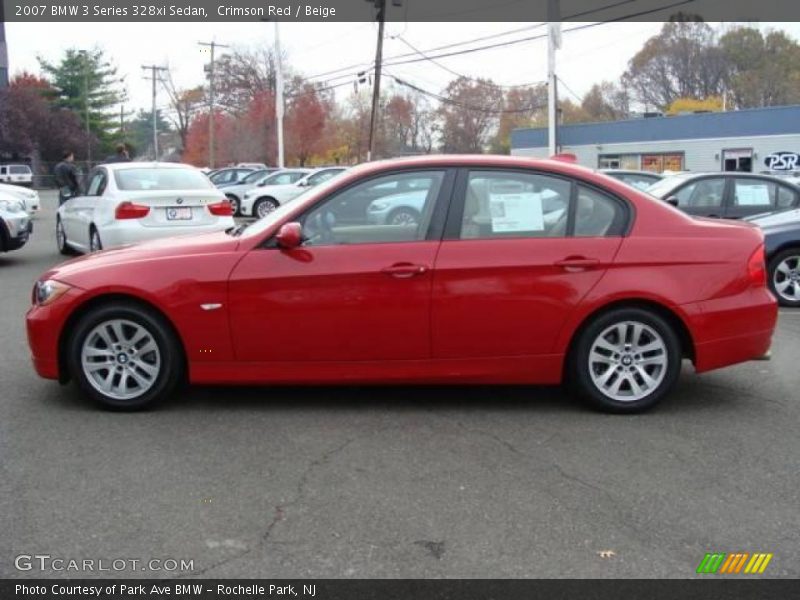 Crimson Red / Beige 2007 BMW 3 Series 328xi Sedan