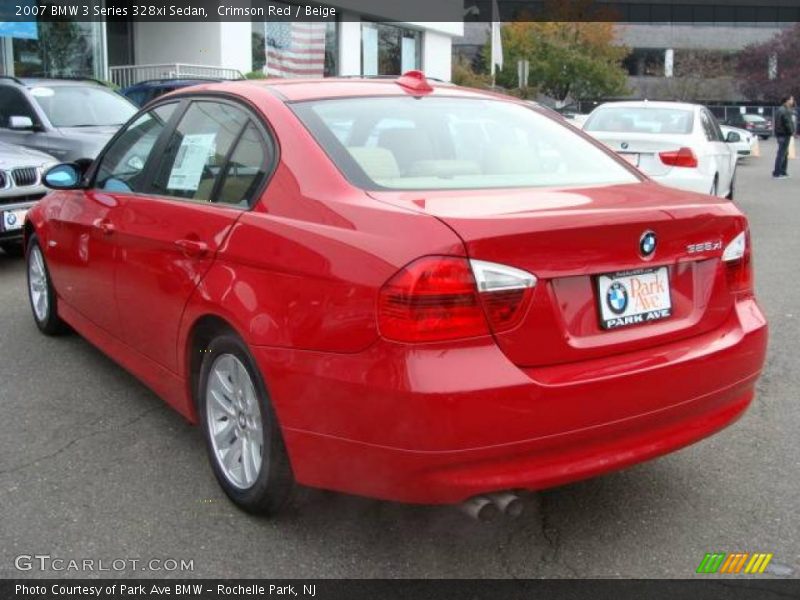 Crimson Red / Beige 2007 BMW 3 Series 328xi Sedan