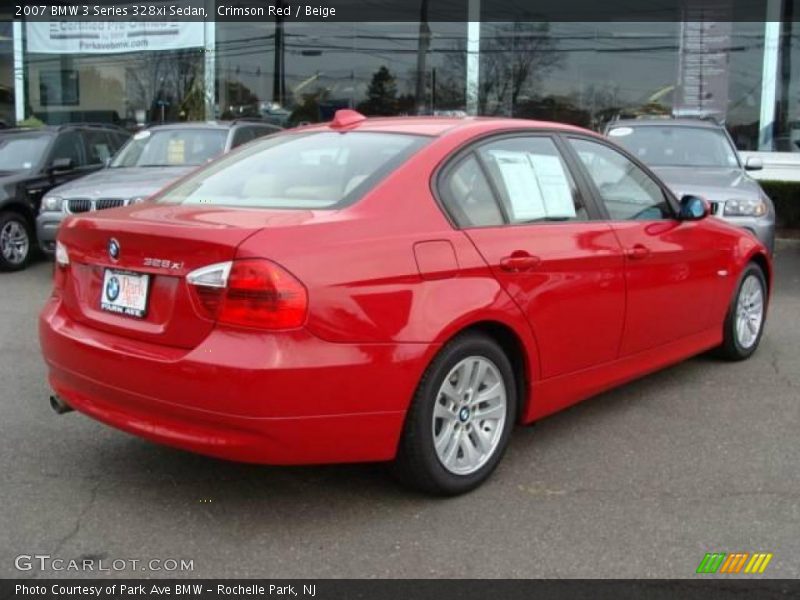 Crimson Red / Beige 2007 BMW 3 Series 328xi Sedan