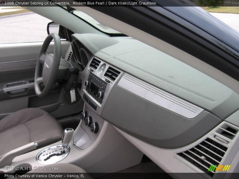 Modern Blue Pearl / Dark Khaki/Light Graystone 2008 Chrysler Sebring LX Convertible