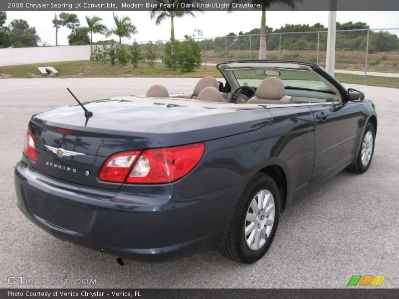 Modern Blue Pearl / Dark Khaki/Light Graystone 2008 Chrysler Sebring LX Convertible