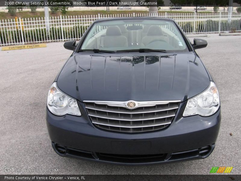 Modern Blue Pearl / Dark Khaki/Light Graystone 2008 Chrysler Sebring LX Convertible