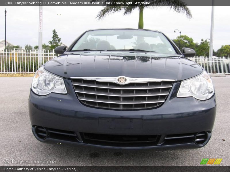 Modern Blue Pearl / Dark Khaki/Light Graystone 2008 Chrysler Sebring LX Convertible