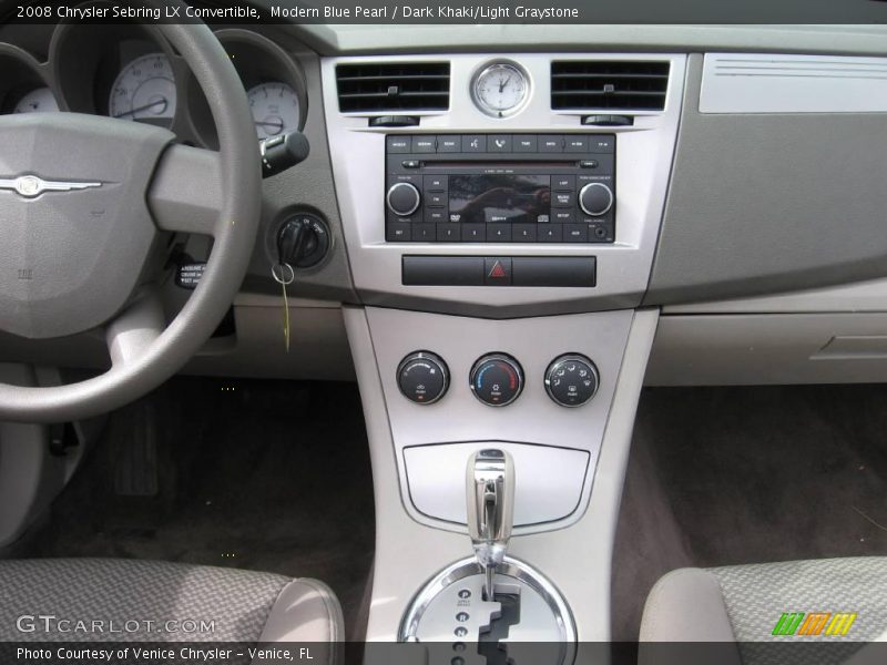 Modern Blue Pearl / Dark Khaki/Light Graystone 2008 Chrysler Sebring LX Convertible