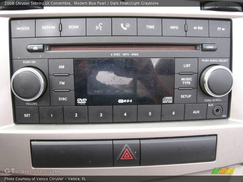 Modern Blue Pearl / Dark Khaki/Light Graystone 2008 Chrysler Sebring LX Convertible