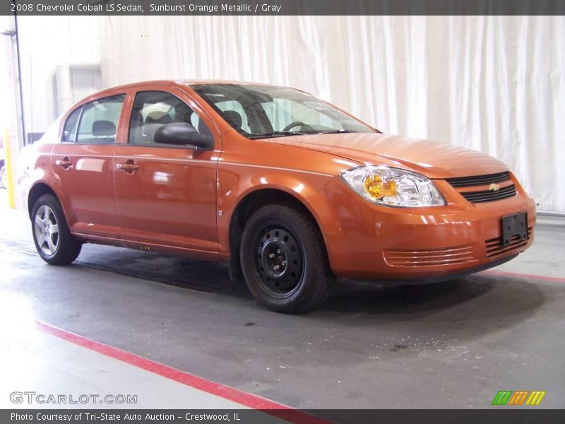 Sunburst Orange Metallic / Gray 2008 Chevrolet Cobalt LS Sedan