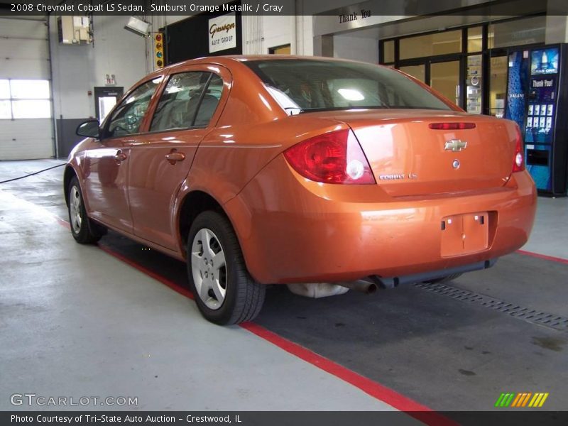 Sunburst Orange Metallic / Gray 2008 Chevrolet Cobalt LS Sedan