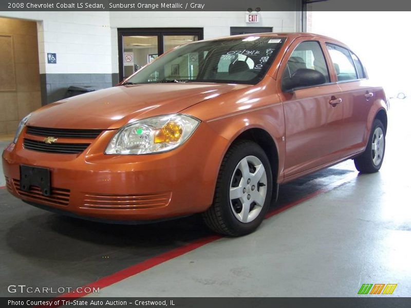 Sunburst Orange Metallic / Gray 2008 Chevrolet Cobalt LS Sedan