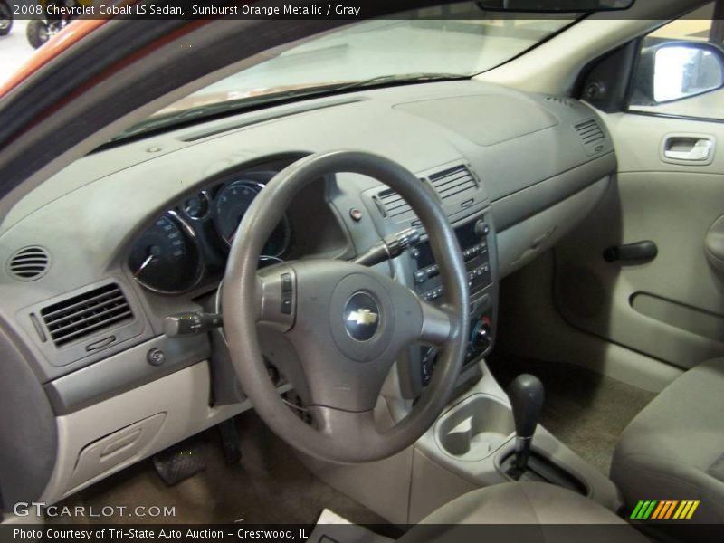 Sunburst Orange Metallic / Gray 2008 Chevrolet Cobalt LS Sedan