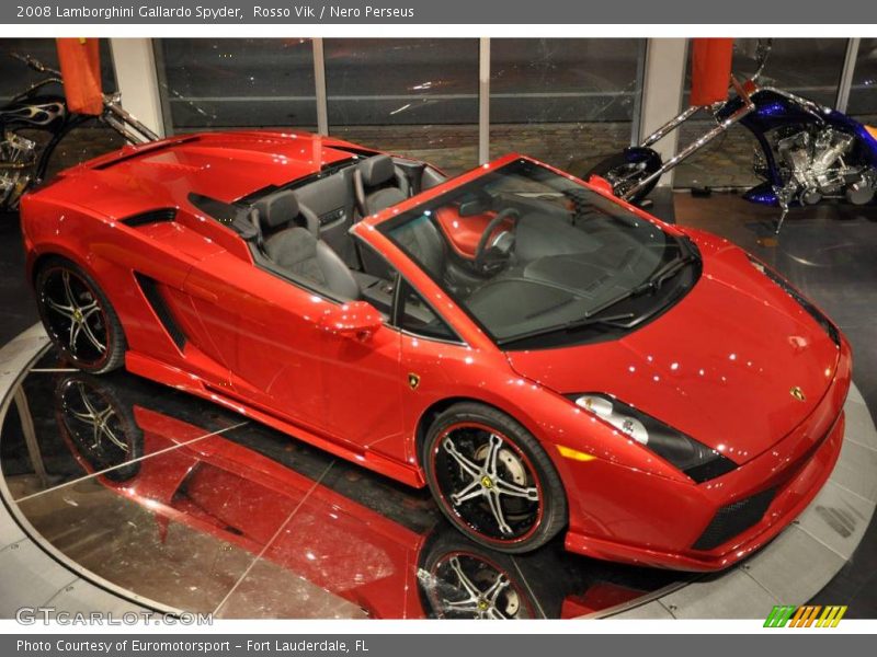 Rosso Vik / Nero Perseus 2008 Lamborghini Gallardo Spyder