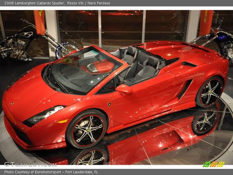 Rosso Vik / Nero Perseus 2008 Lamborghini Gallardo Spyder