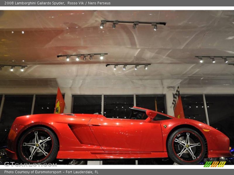 Rosso Vik / Nero Perseus 2008 Lamborghini Gallardo Spyder