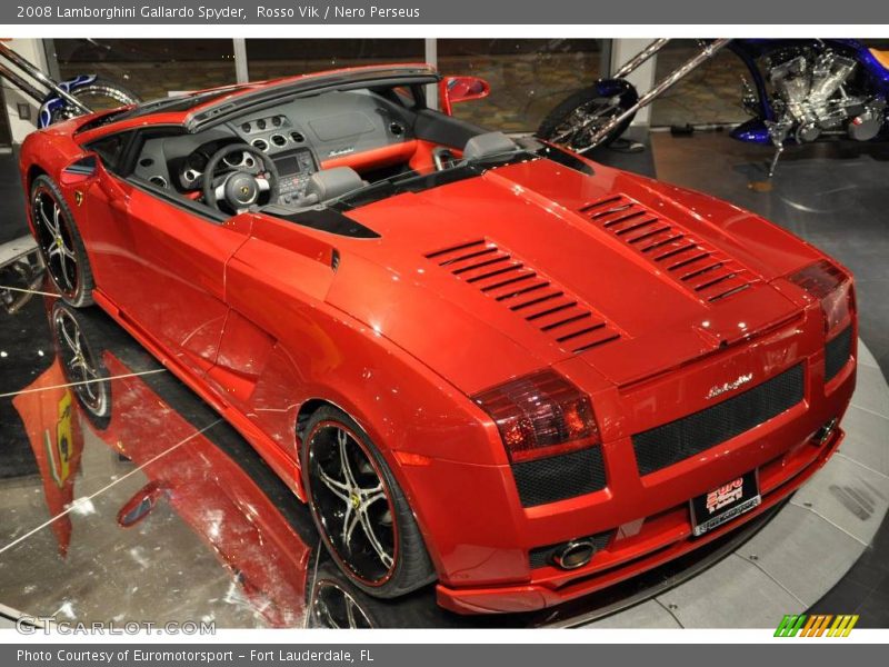Rosso Vik / Nero Perseus 2008 Lamborghini Gallardo Spyder