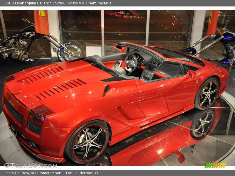 Rosso Vik / Nero Perseus 2008 Lamborghini Gallardo Spyder