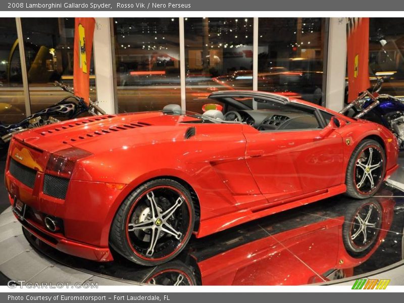 Rosso Vik / Nero Perseus 2008 Lamborghini Gallardo Spyder