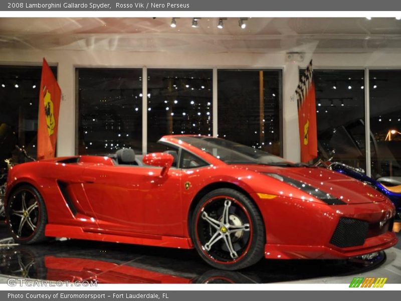 Rosso Vik / Nero Perseus 2008 Lamborghini Gallardo Spyder