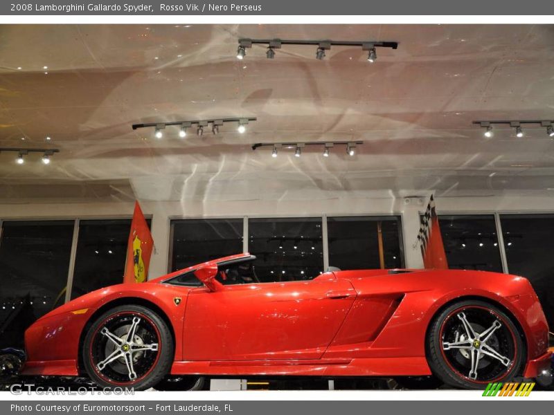 Rosso Vik / Nero Perseus 2008 Lamborghini Gallardo Spyder