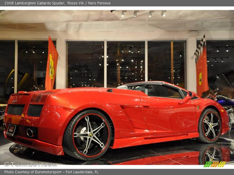 Rosso Vik / Nero Perseus 2008 Lamborghini Gallardo Spyder
