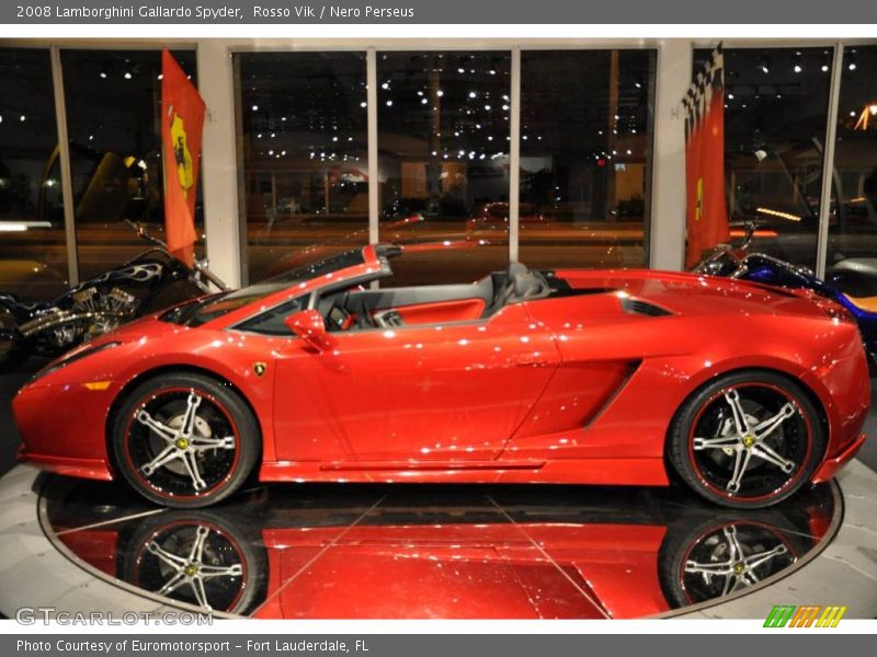 Rosso Vik / Nero Perseus 2008 Lamborghini Gallardo Spyder