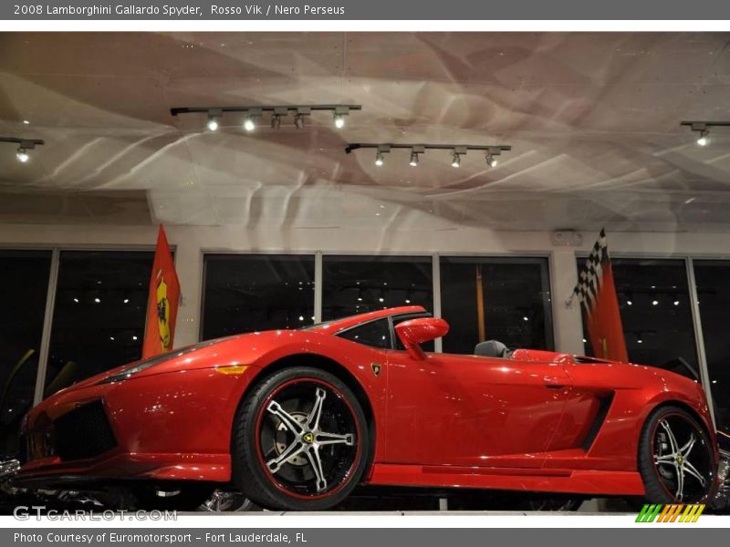 Rosso Vik / Nero Perseus 2008 Lamborghini Gallardo Spyder